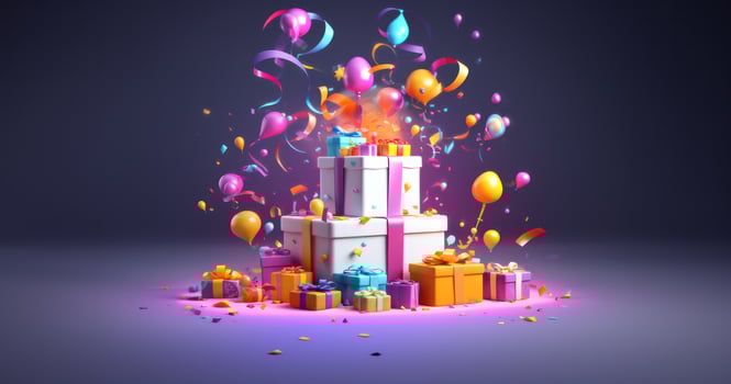 Birthday cake. Illustration photo