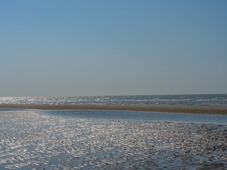 the beach of De Haan at the north sea photo