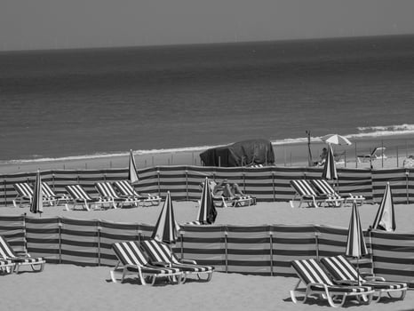 the beach of De Haan in Belgium photo