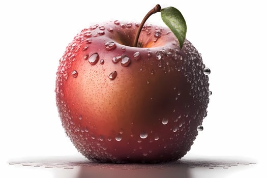 Red fresh apple, isolated photo