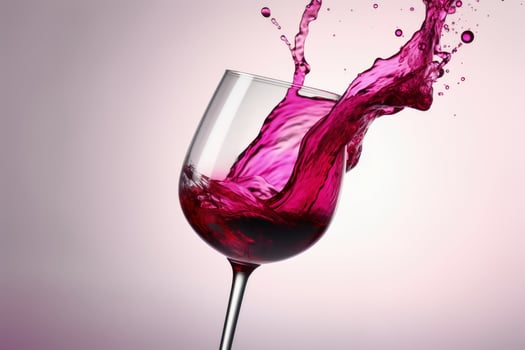 Wine concept of tasty wine in glasses and bottles created with technology. photo