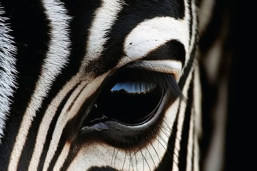 Close up portrait of mesmerizing Zebra photography created with technology photo
