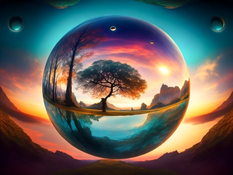 Exploring an Otherworldly Fantasy Landscape with Mystical, photo