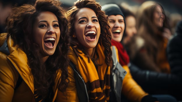 Female football fans photo