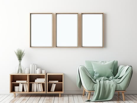 Modern Gallery Wall Poster Frames Mockup illustration photo