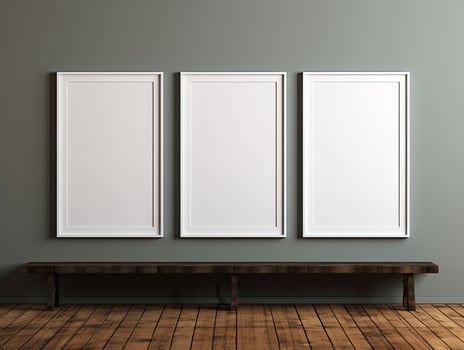 Modern Gallery Wall Poster Frames Mockup illustration photo