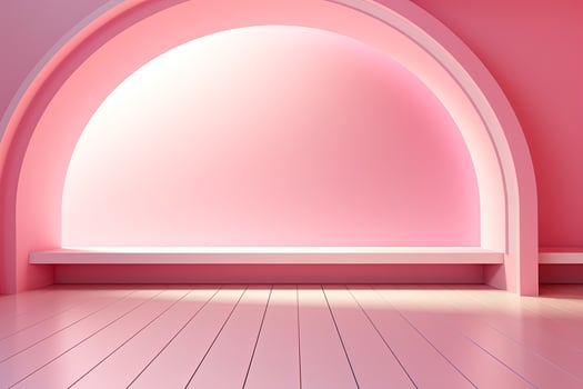 Empty light and dark interior background. Light Pink geometrically textured 3D . photo
