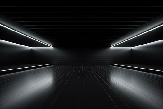 Black background abstract with Gradient in empty room studio, black empty room studio. photo