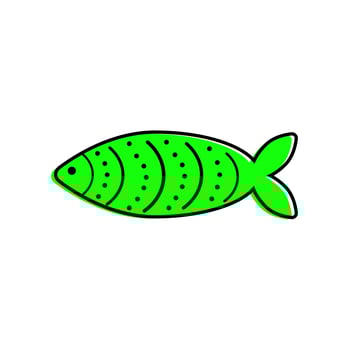 French April Fool's Day. Poisson d'avril. One color fish for your design. White background. photo