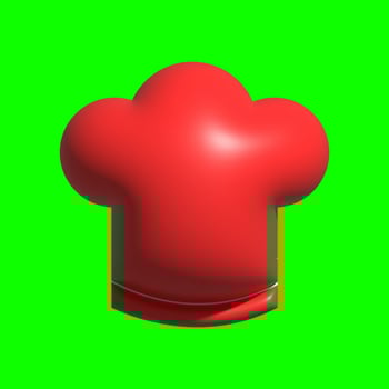 3D Kitchen Set Elements Assets with Greenscreen Background photo