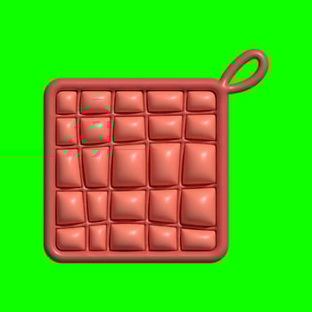 3D Kitchen Set Elements Assets with Greenscreen Background photo