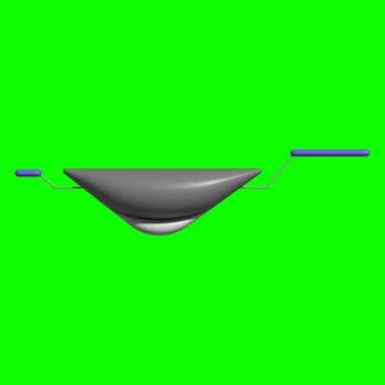 3D Kitchen Set Elements Assets with Greenscreen Background photo