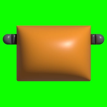 3D Kitchen Set Elements Assets with Greenscreen Background photo