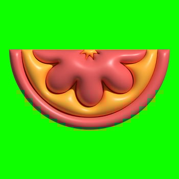 3D Kitchen Set Elements Assets with Greenscreen Background photo