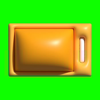 3D Kitchen Set Elements Assets with Greenscreen Background photo