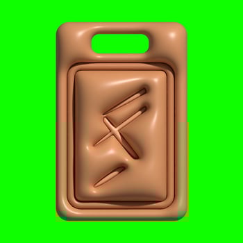 3D Kitchen Set Elements Assets with Greenscreen Background photo