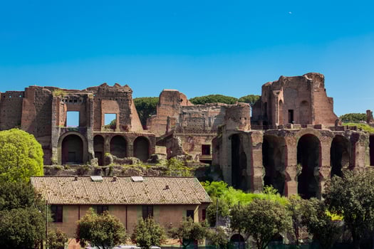 Temple of Apollo Palatinus on Palatine Hill of ancient Rome and Circus Maximus photo