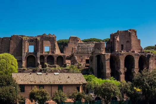 Temple of Apollo Palatinus on Palatine Hill of ancient Rome and Circus Maximus photo