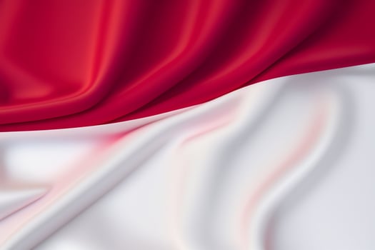 realistic red and white Indonesian Flag wallpaper photo