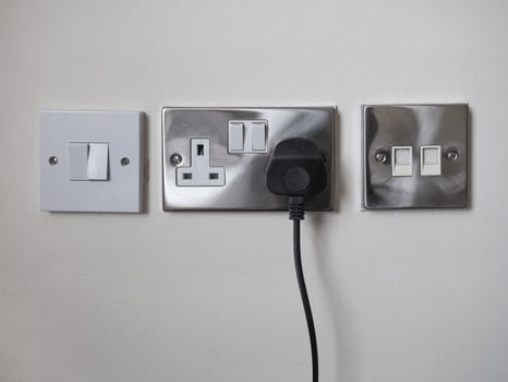 switch socket and LAN socket photo