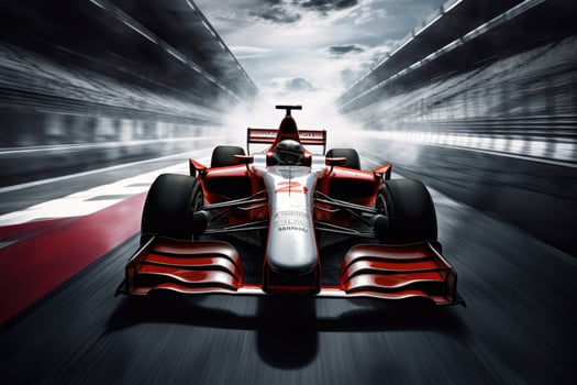 Formula one racing car at race track. photo