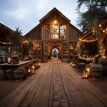 luxurious barn house, in 1940s vintage vibes with smooth lighting, classic photo