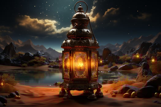 Eid mubarak and ramadan kareem greetings with islamic lantern and mosque. Eid al fitr background. Eid al fitr background of window concept by photo