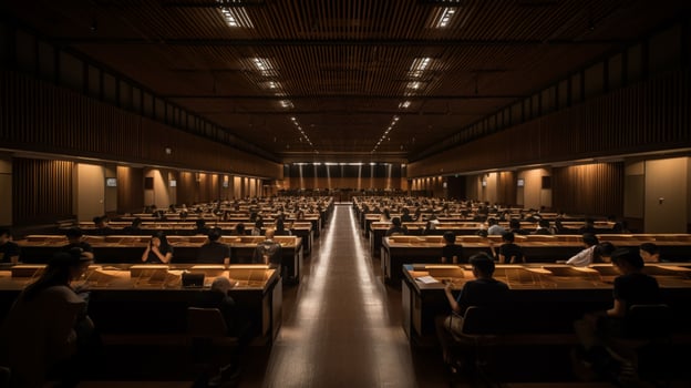Indoor Gathering of Attendees in a Crowded Auditorium photo