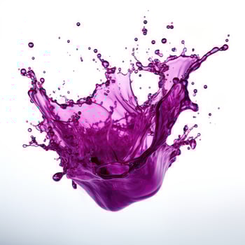 Purple splash on white background. photo