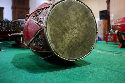 Traditional music instrument called gendang or kedang photo