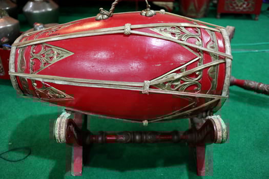 Traditional music instrument called gendang or kedang photo