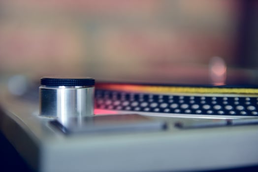 DJ equipment close-up photo
