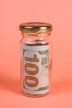 American dollar bill, saving concept photo