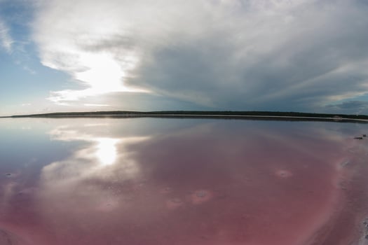 Salt field in Dunaliella Salina, Argentina photo