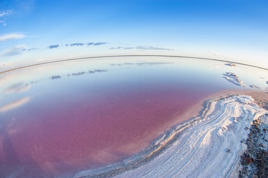 Salt field in Dunaliella Salina, Argentina photo
