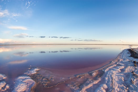 Salt field in Dunaliella Salina, Argentina photo