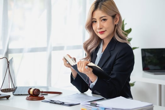 Law, Consultation, Agreement, Contract, Lawyers advice on litigation matters and sign contracts as lawyers to accept complaints for clients. Concept Attorney. photo