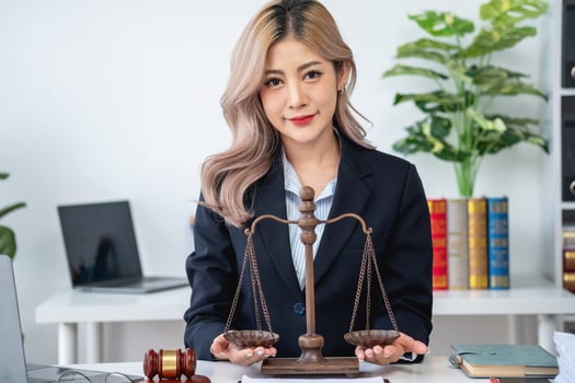 Law, Consultation, Agreement, Contract, Lawyers advise on litigation matters and sign contracts as lawyers to accept complaints for clients. Concept Attorney. photo