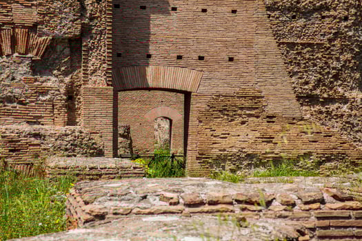 Ruins of the Palace of Septimius Severus or Domus Severiana on the Palatine Hill photo