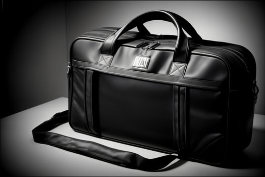 A Black And White Photo Of A Briefcase.