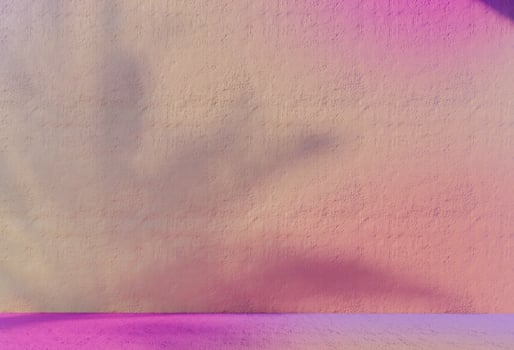 Abstract silhouette shadows, bright color backgrounds of natural leaves, tree branches falling on the walls. Transparent blurry shadow of tropical leaves, morning sunlight. photo