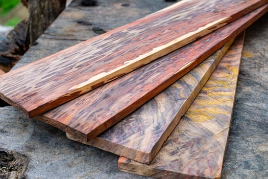 The texture of rosewood planks stacked together photo