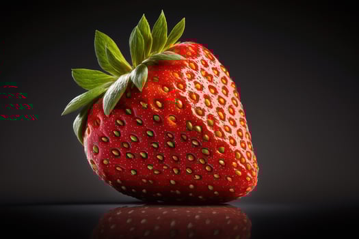 single fresh strawberry fruit. photo