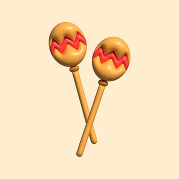 3D Music Instrument Assets with Light Background photo