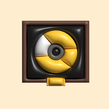 3D Music Instrument Assets with Light Background photo