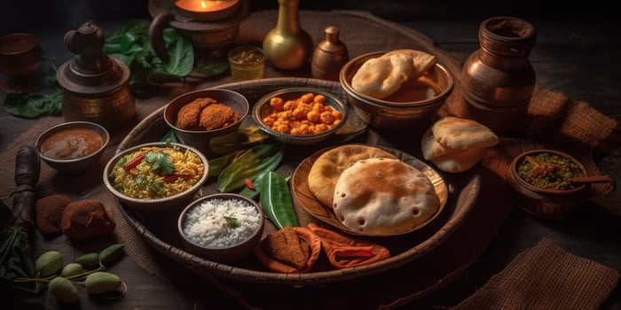 Indian national food close up. photo