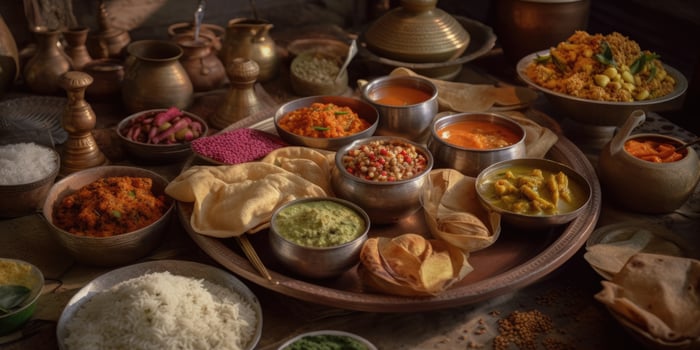 Indian national food close up. photo