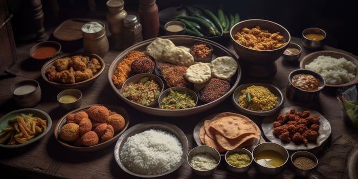 Indian national food close up. photo