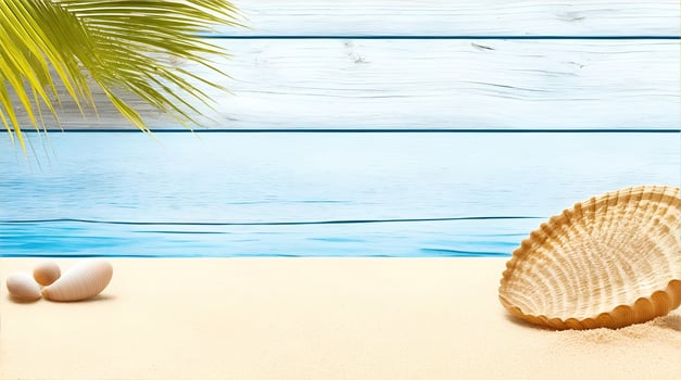 , summer sandy and wavy beach background photo