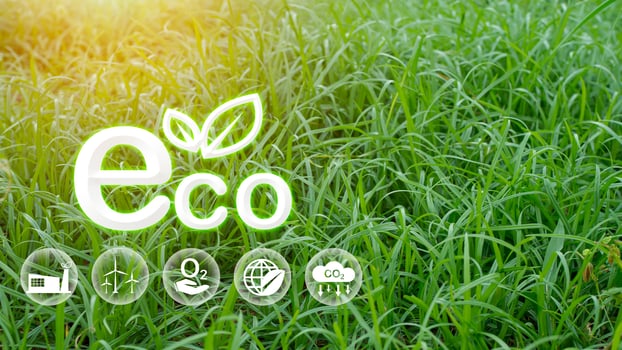 Eco concept for environment, society and governance in sustainable. business responsible environmental. photo